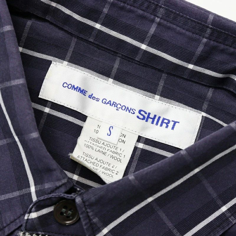 Comme des Garcons SHIRT Shirt Checked Long Sleeve Button Up Cotton Navy Size US S / EU 44-46 / 1 - 6 Thumbnail