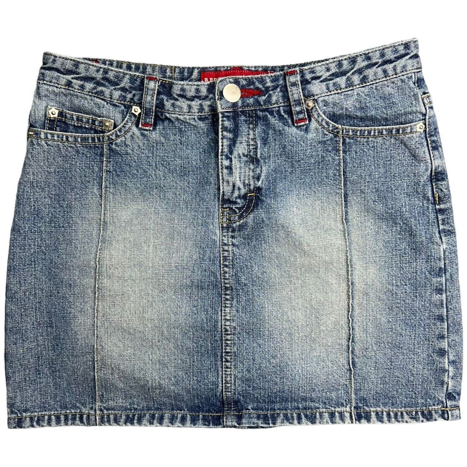 UNIONBAY Y2K Union Bay Denim Jean Mini Skirt Size 3 Size 26" / US 2 / IT 38 - 3 Thumbnail