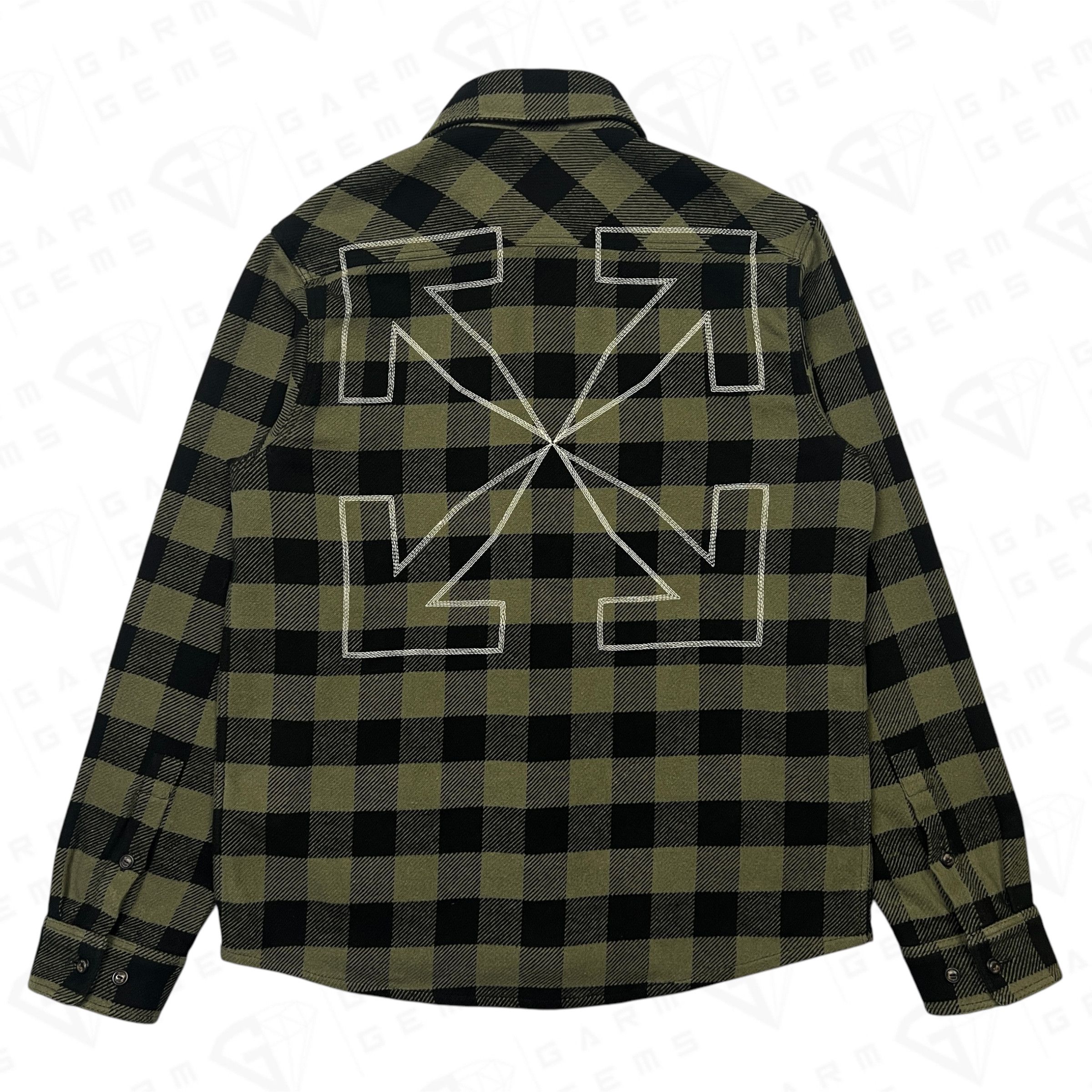 Off-White Off-White Arrow Flannel Button Up Long Sleeve Shirt Size US M / EU 48-50 / 2 - 2 Thumbnail