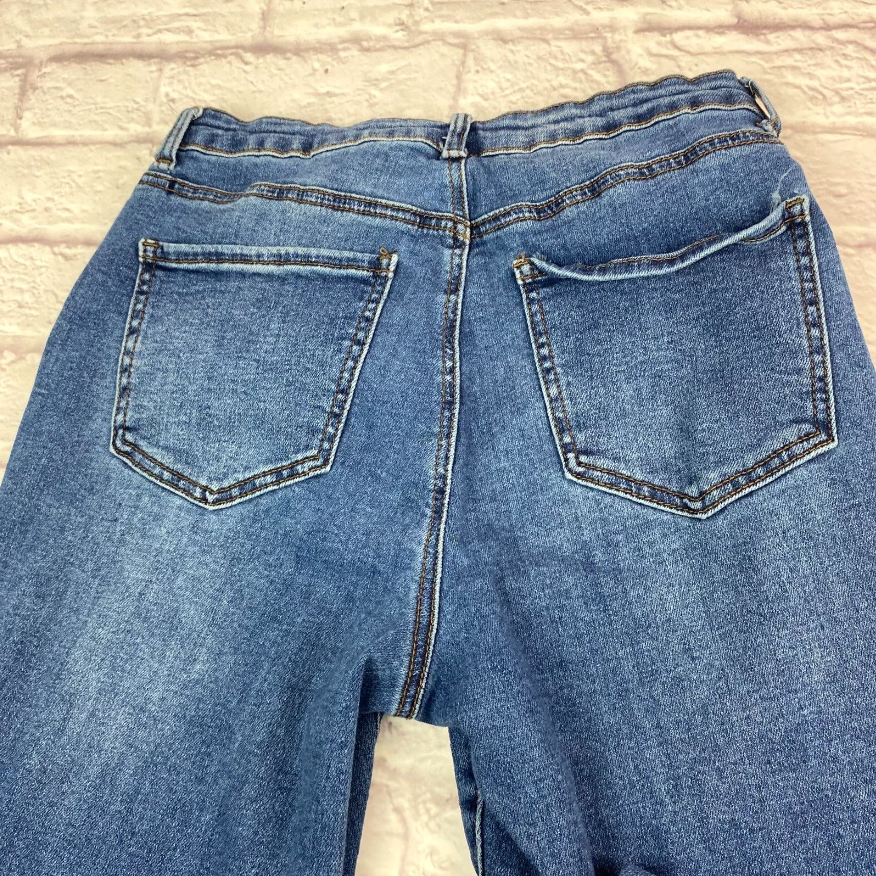 Vintage Wax Jean Jeans Slim Straight High Rise Denim Dark Blue 9 / 29 Blue Womens Adult Regular 26 in 26 Blue Slim Straight Jeans Size 30" / US 8 / IT 44 - 7 Thumbnail