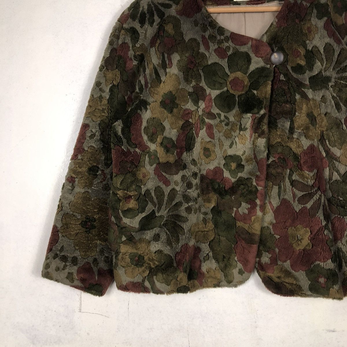Designer × Japanese Brand × Vintage 📌CROPPED VELVET JACKET MON GRE FEMME ISSEY MIYAKE Size M / US 6-8 / IT 42-44 - 6 Thumbnail