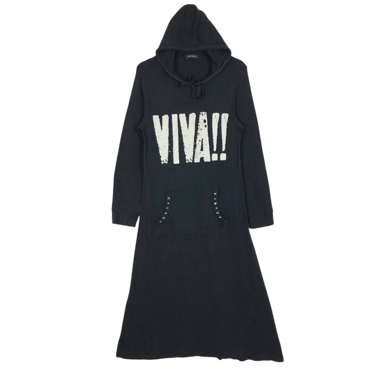 Japanese Brand Vintage Viva La Punk T-Shirt Dress Shiny Ripple Hoodie Size S / US 4 / IT 40 - 1 Thumbnail