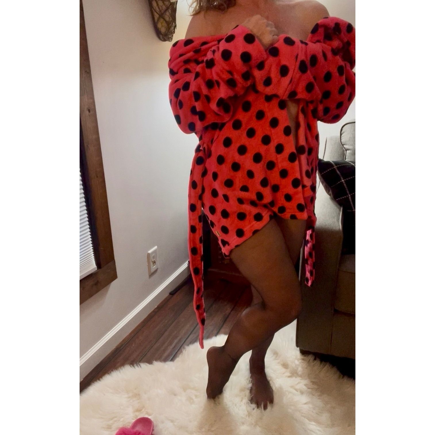 Victoria's Secret Victoria's Secret Bright PINK Women's XS Polka Dot Thick Sof Size ONE SIZE - 18 Thumbnail