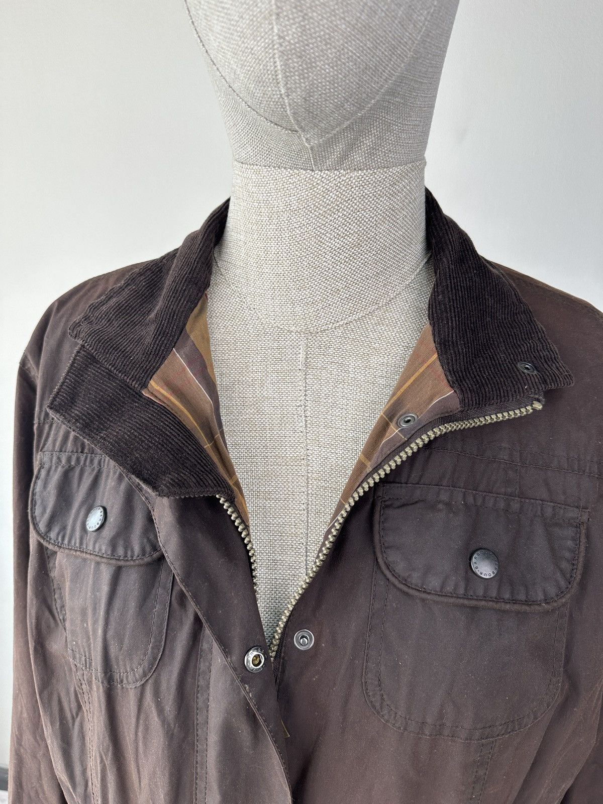 Barbour Ladies BARBOUR Flyweight Wax Utility Brown Coat Jacket UK 18 Size XL / US 12-14 / IT 48-50 - 13 Thumbnail