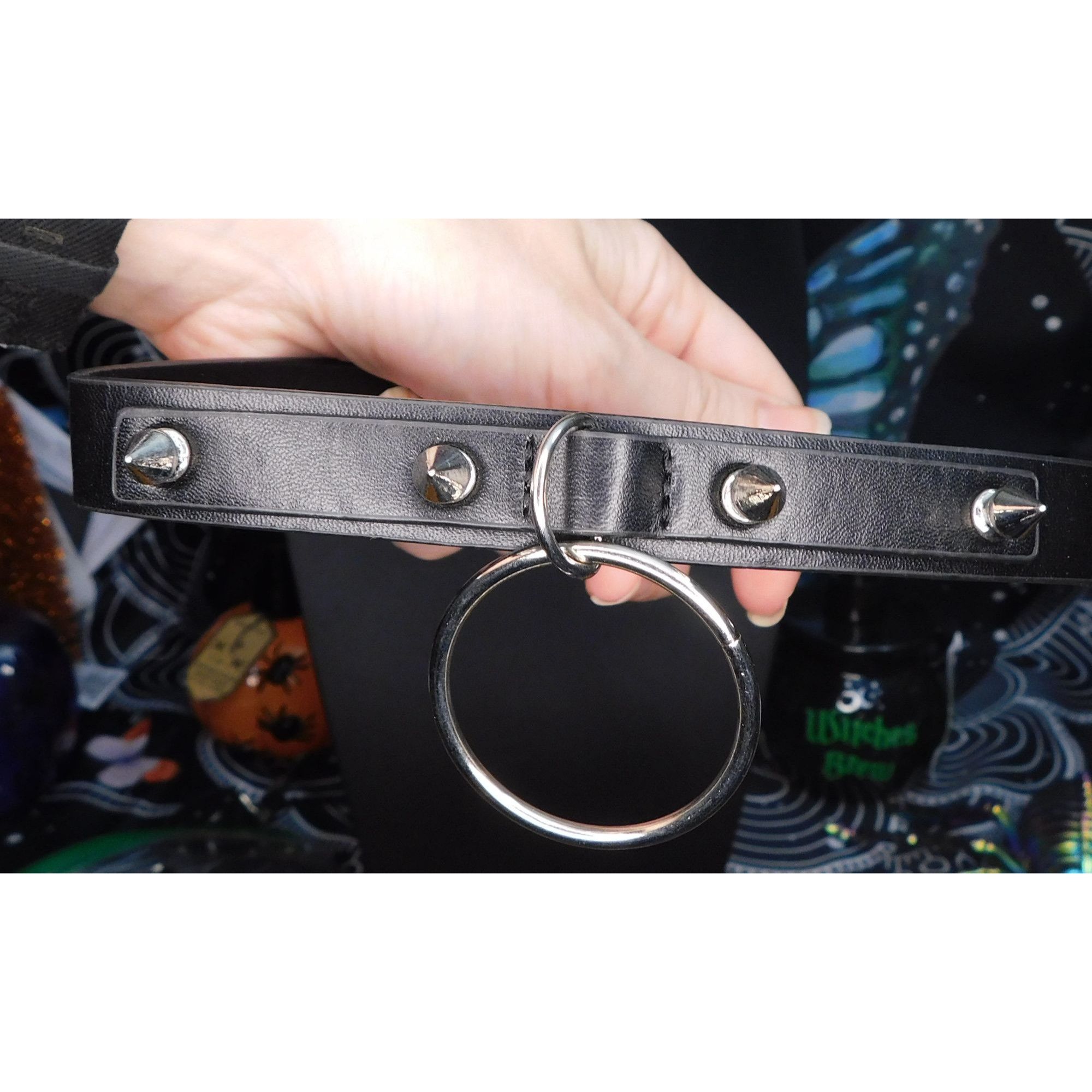 Other Gothic Punk Spiked Bondage Faux LeatherChoker Size ONE SIZE - 2 Thumbnail
