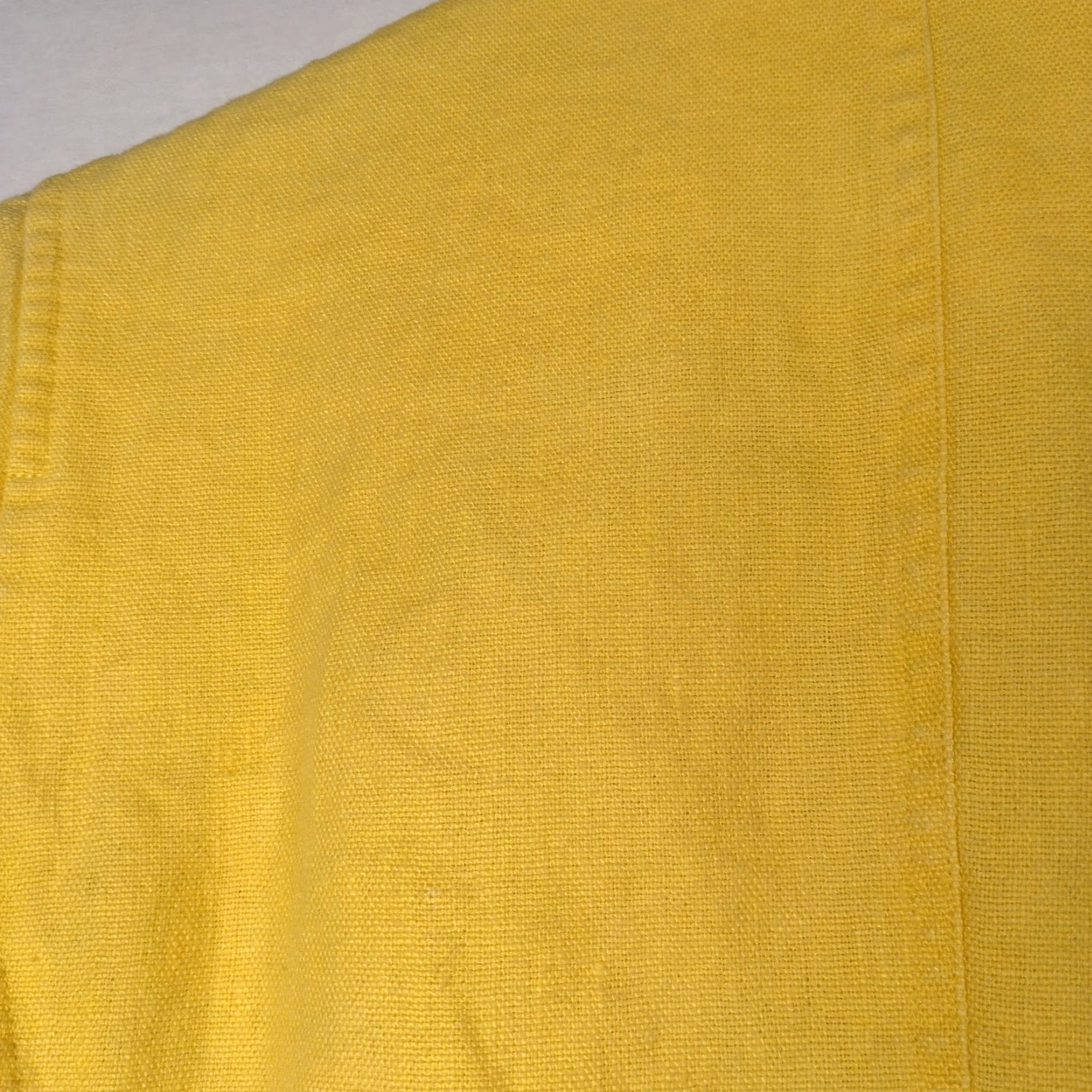 Ralph Lauren VINTAGE Lauren Ralph Lauren Blouse Women Size 6 Yellow Linen Short Sleeve Button Up Business Casual Preppy Size M / US 6-8 / IT 42-44 - 3 Thumbnail
