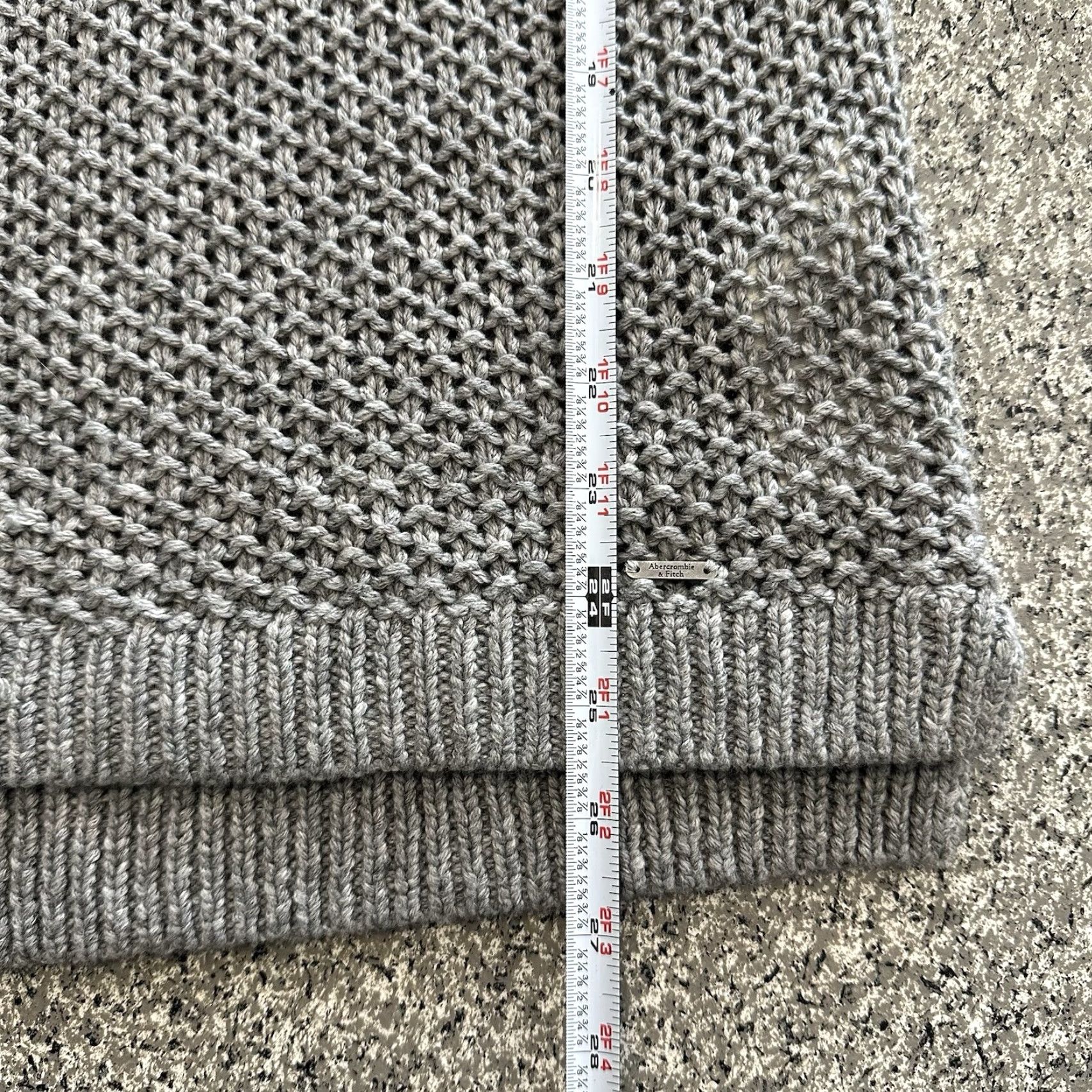 Abercrombie & Fitch Abercrombie & Fitch Sweater Womens XS Cable-Knit Long Sleeve Grey Size XS / US 0-2 / IT 36-38 - 6 Thumbnail