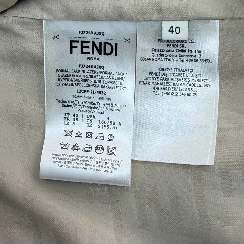 Fendi Fendi Georgette Jacket with Belt, Beige Size XS / US 0-2 / IT 36-38 - 6 Thumbnail