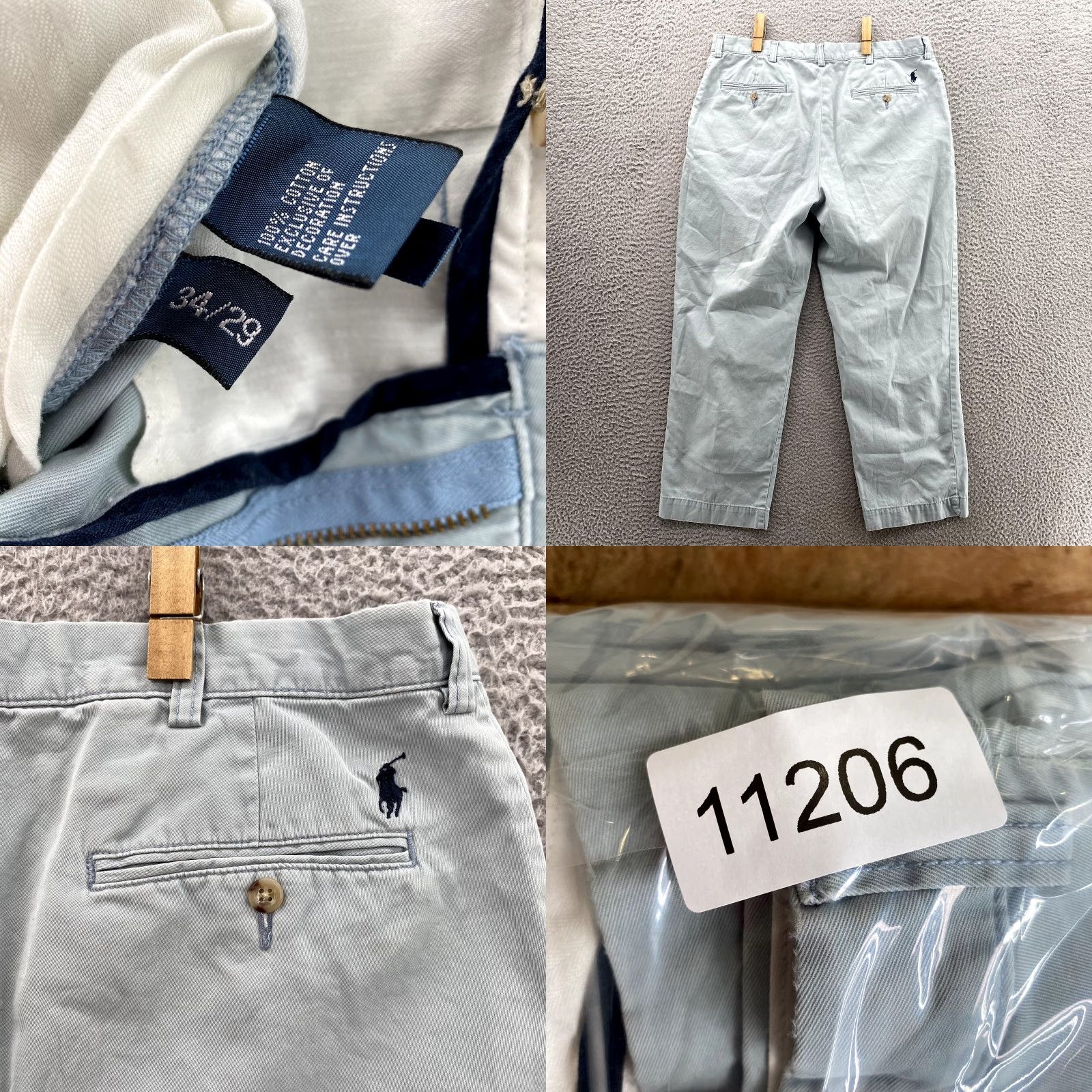 Polo Ralph Lauren VINTAGE Polo Ralph Lauren Pant Men 33x27 Light Blue Classic Preppy Casual Slack Size US XS / EU 42 / 0 - 8 Thumbnail