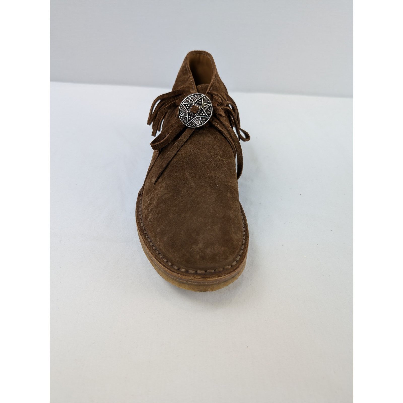 Saint Laurent Paris o1rshd1 Wyatt Suede Fringe Boots in Brown Size US 8 / EU 41 - 14 Thumbnail