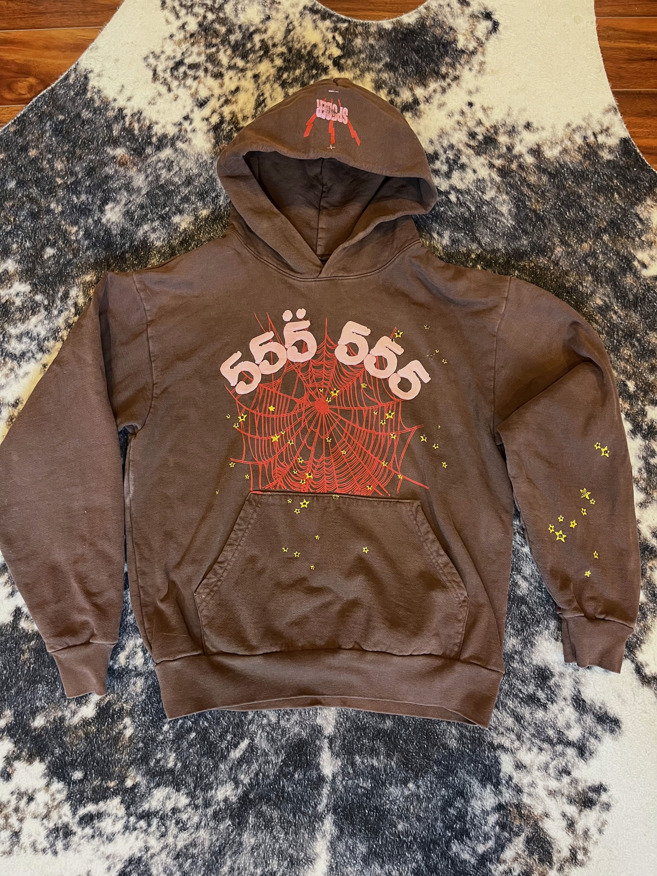 Sp5der Spider brown hoodie sp5der angel number hoodie SIZE MEDIUM Size US M / EU 48-50 / 2 - 1 Thumbnail