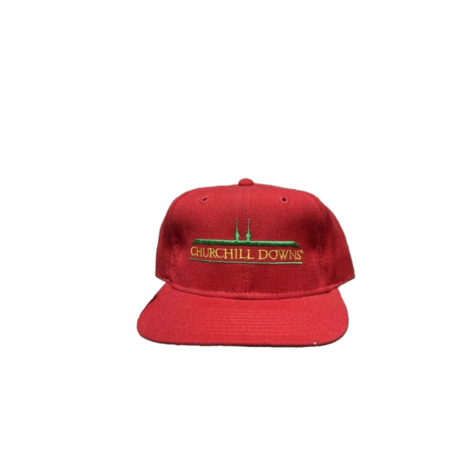 Sports Specialties VINTAGE Sports Specialties Snapback Hat Cap Wool Red Men's Adjustable Kentucky Derby Churchill Downs Derby Hat Size ONE SIZE - 1 Thumbnail