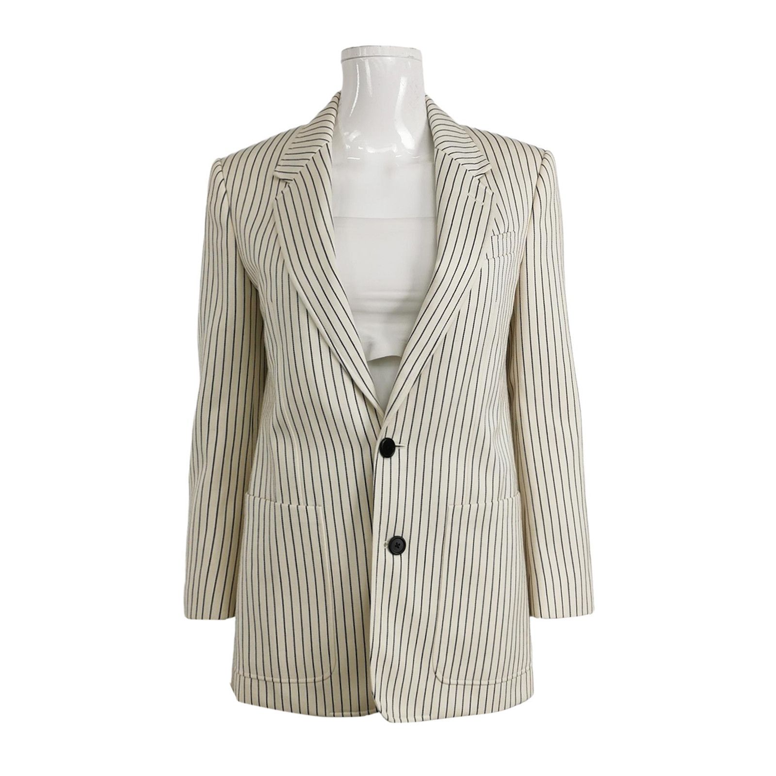 Celine Celine Striped Wool Blend Blazer Size 34 Size XS / US 0-2 / IT 36-38 - 1 Thumbnail