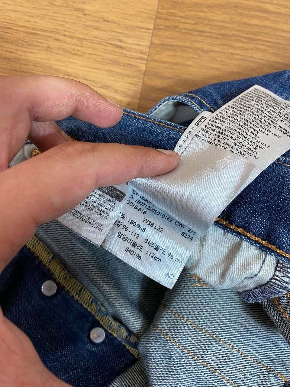 Levi's × Vintage Vintage 90s Levis 501 Orange Tab Jeans Size US 35 - 3 Thumbnail