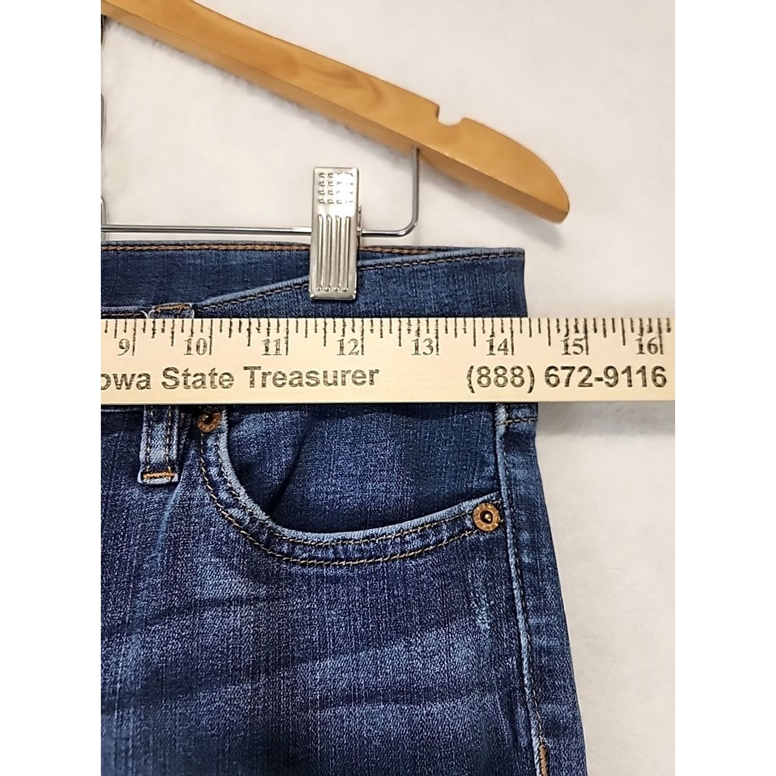 J.Crew J.CREW Stretch Skinny Ankle Blue Jeans Distressed Women's Sz 28 Whiskered Faded Size 28" / US 6 / IT 42 - 6 Thumbnail