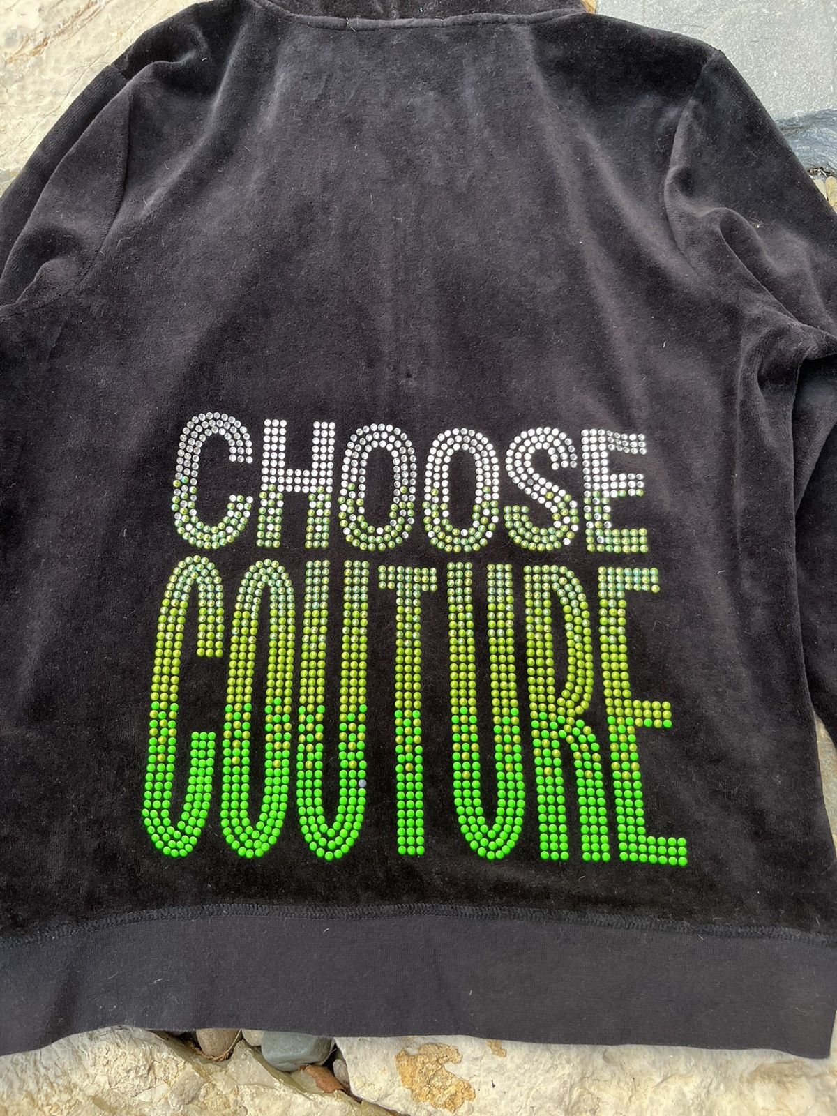 Juicy Couture × Vintage Vintage Juicy Couture y2k velvet choose couture zip hoodie Size XL / US 12-14 / IT 48-50 - 16 Thumbnail
