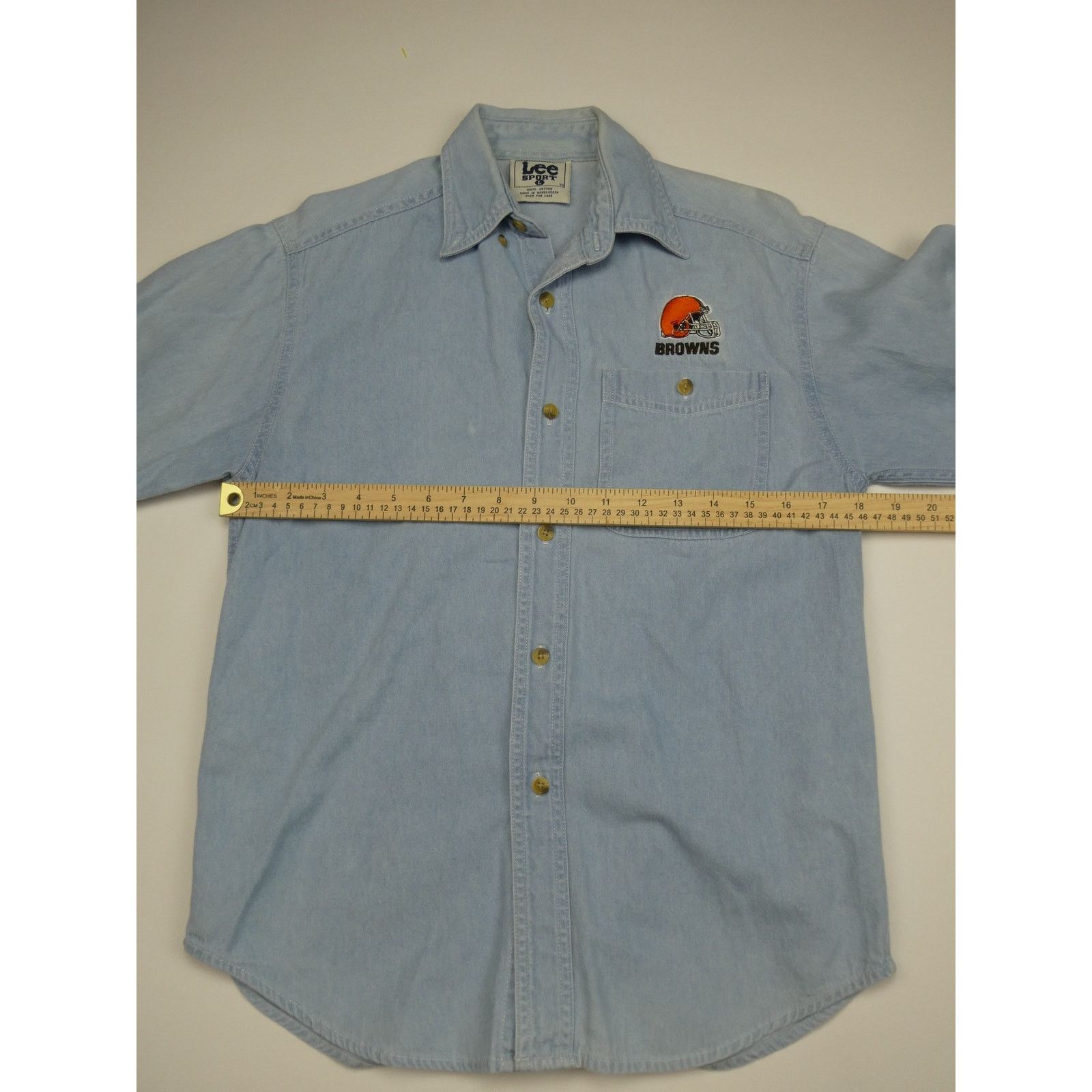 Lee vintage Cleveland Browns Denim Shirt, Lee Sport, large Size L / US 10 / IT 46 - 3 Thumbnail