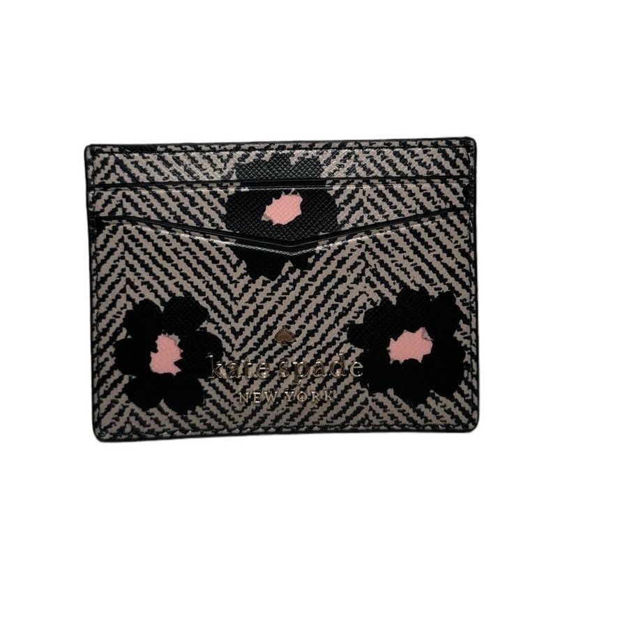 Kate Spade Kate Spade Staci Small Slim Cardholder Herringbone Floral Size ONE SIZE - 1 Thumbnail