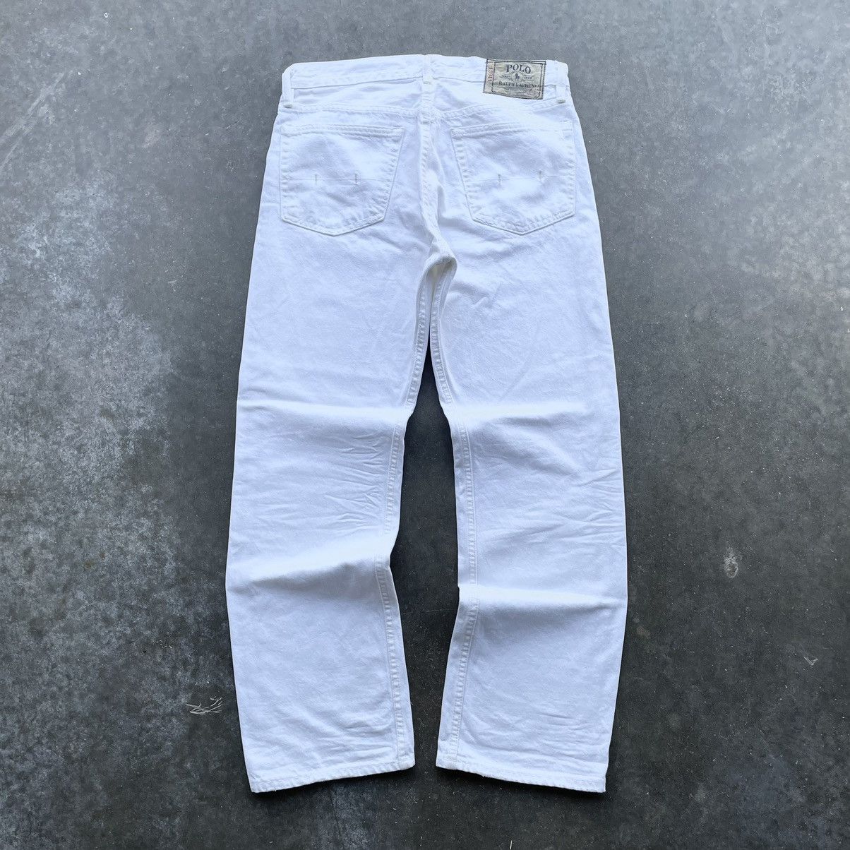 Polo Ralph Lauren × Vintage Polo Ralph Lauren White Denim Pants Size US 34 / EU 50 - 1 Thumbnail