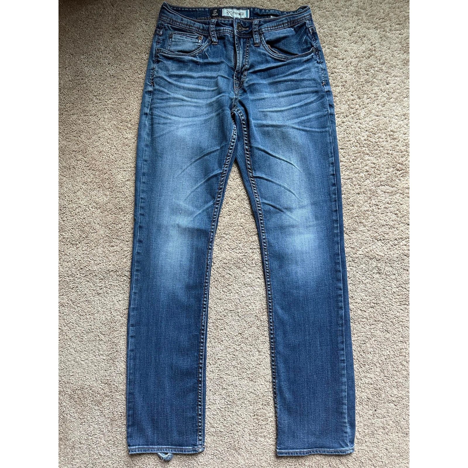 Other Departwest Seeker Stretch Straight Jeans Blue Mens 32R x 27W Size US 32 / EU 48 - 3 Thumbnail