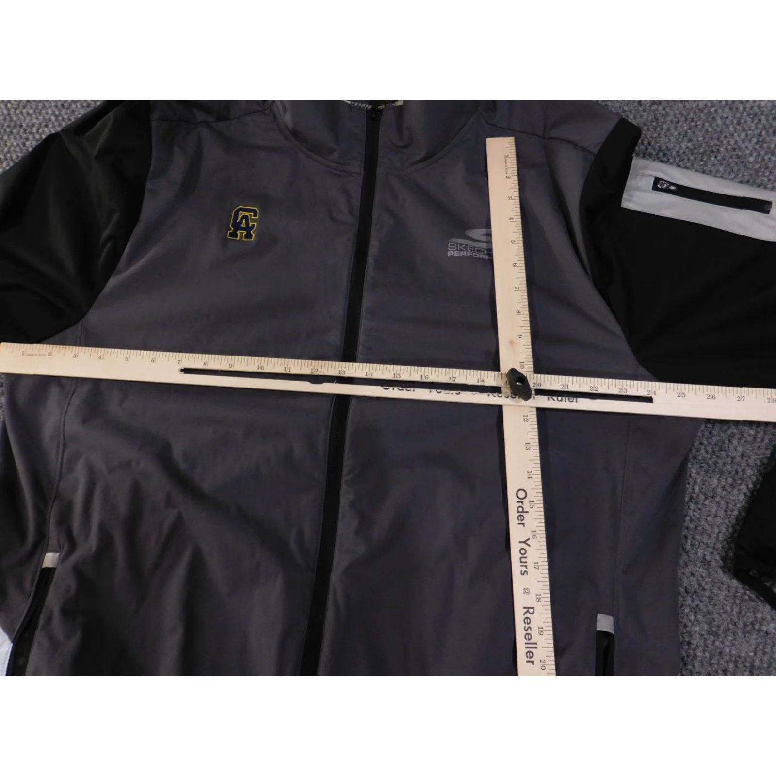 SKECHERS Skechers Performance Jacket Mens 2XL Gray Windbreaker Full Zip Golf Windproof Water Resistant Reflective Pockets Zip Lined GoShield Size US XXL / EU 58 / 5 - 7 Thumbnail
