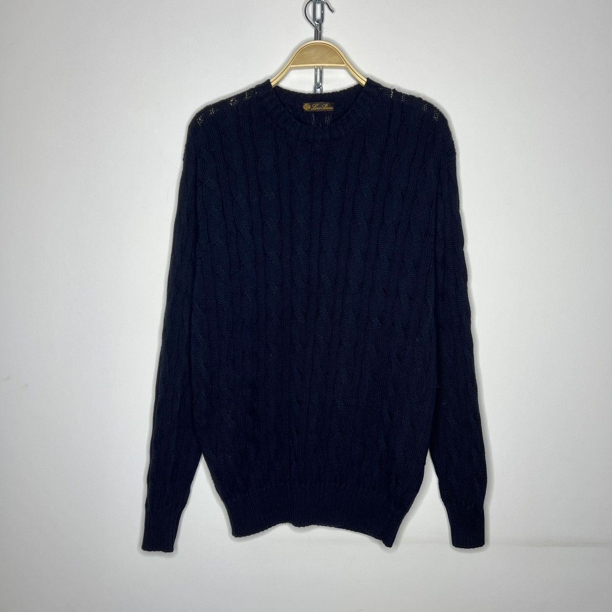 Loro Piana Loro Piana Cable Knitwear Jumper Sweater Navy Classic Luxury Size US M / EU 48-50 / 2 - 1 Thumbnail