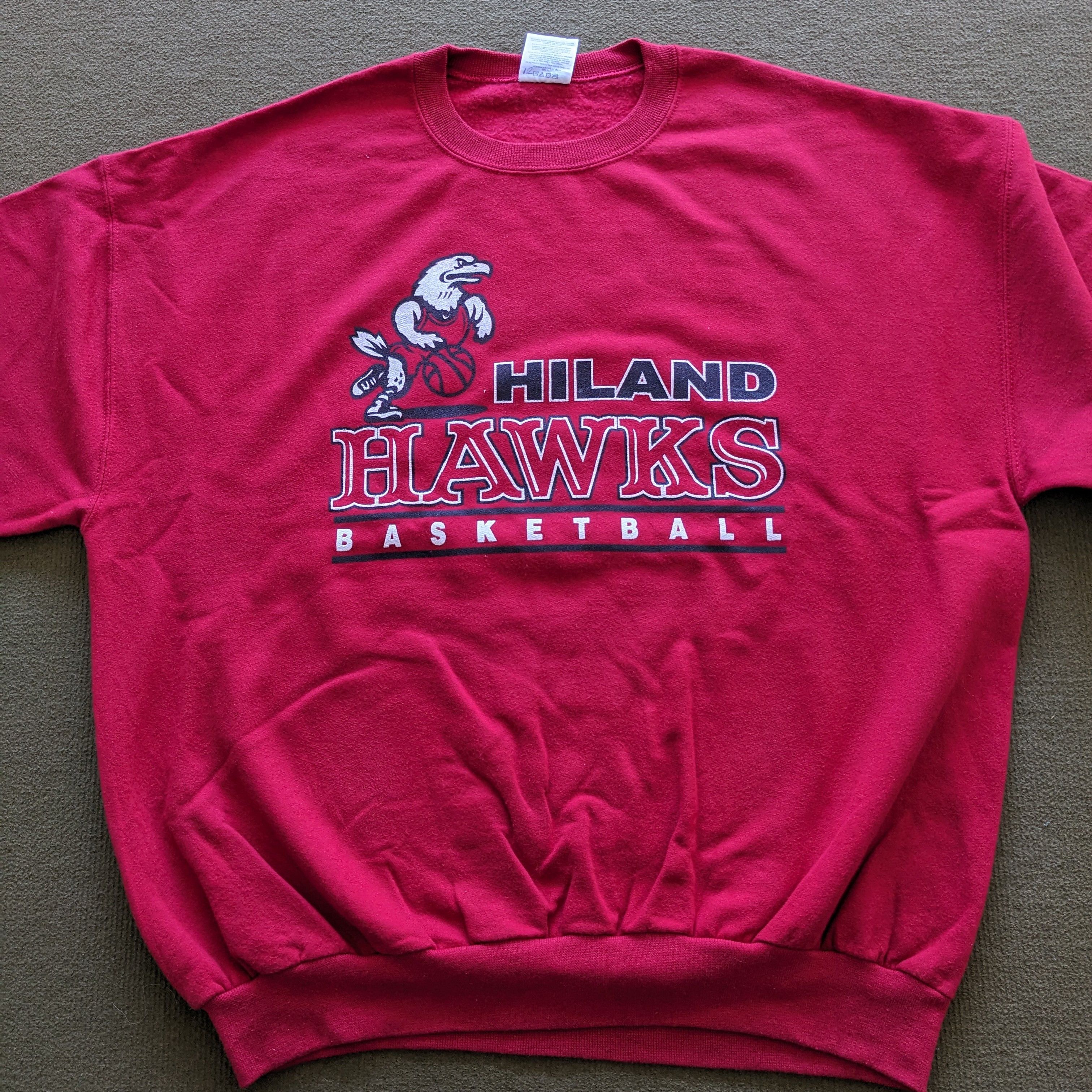 NBA Vintage HILAND HAWKS Basketball Team Sweatshirt Size US XL / EU 56 / 4 - 2 Thumbnail
