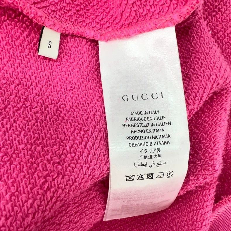 Gucci GucciRose pink hooded beaded logo sweatshirt love hoodie 25 Size S / US 4 / IT 40 - 3 Thumbnail