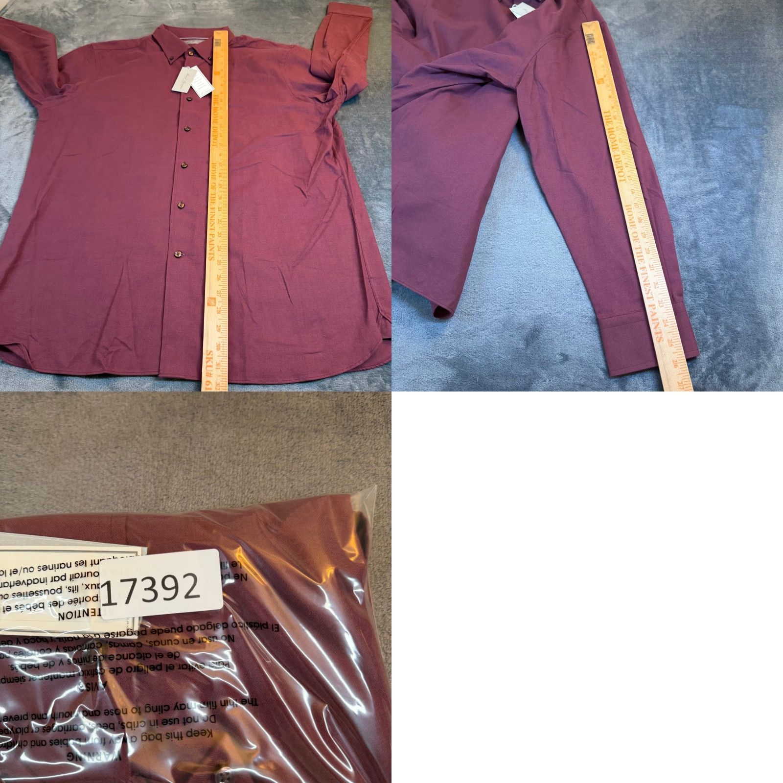 Cremieux Daniel Cremieux Supima Cotton Cashmere Shirt Mens XL Burgundy Long Sleeve NWT Size US XL / EU 56 / 4 - 8 Thumbnail