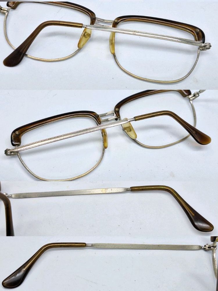 Other VINTAGE 1990s Japanese Slim Browline Glasses 55mm Modern Size ONE SIZE - 9 Thumbnail
