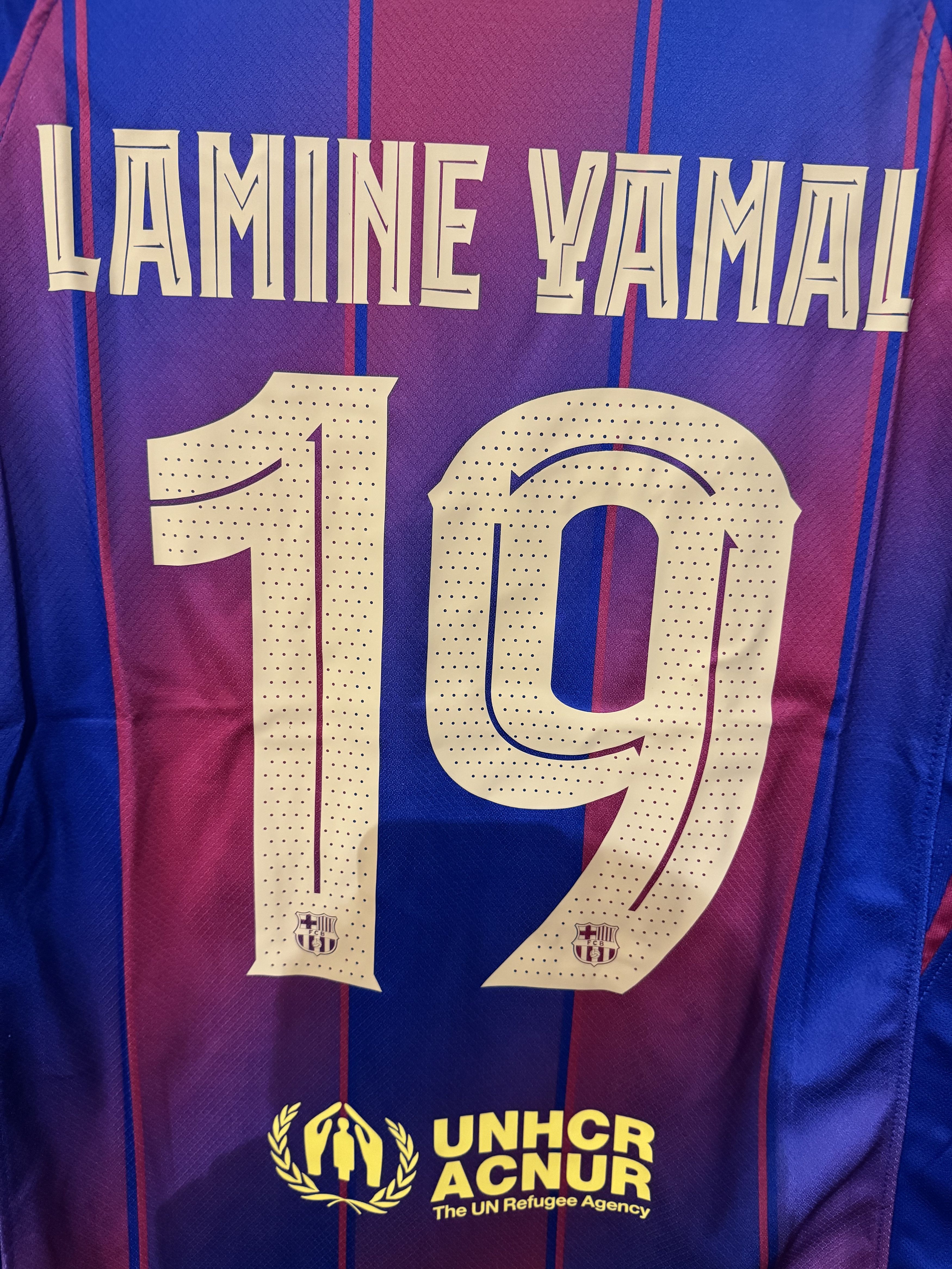 Barcelona FC LAMINE YAMAL #19 2025 Home Jersey 2XL