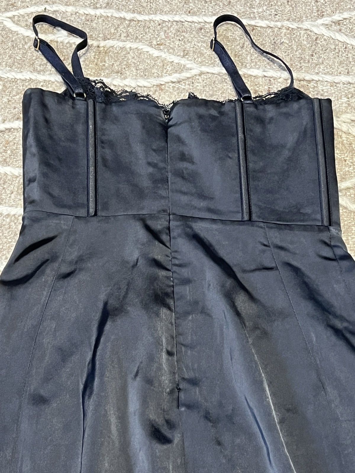 Designer Meshki Black Antonella Corset Midi Dress Size XS / US 0-2 / IT 36-38 - 8 Thumbnail