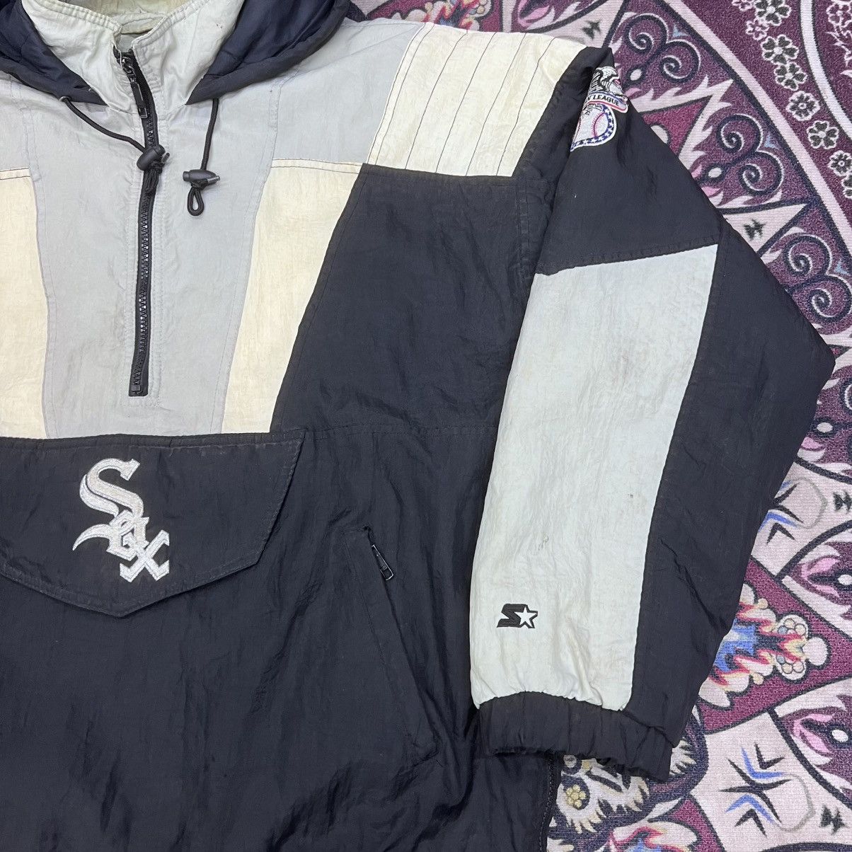 MLB Vintage 90s Chicago White Sox Starter Pullover Jacket Size US L / EU 52-54 / 3 - 4 Thumbnail