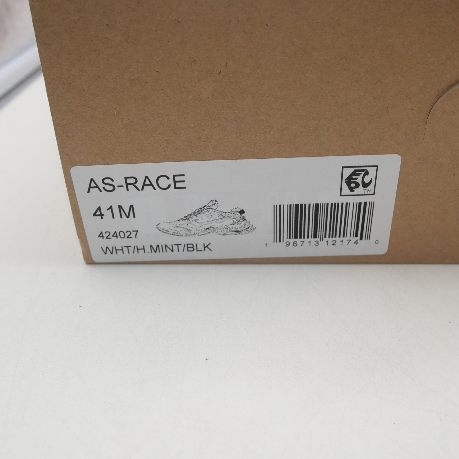 ASH NEW Ash Women's 7 Race Fion Sneakers White Hype Mint Black Size US 11 / IT 41 - 10 Thumbnail