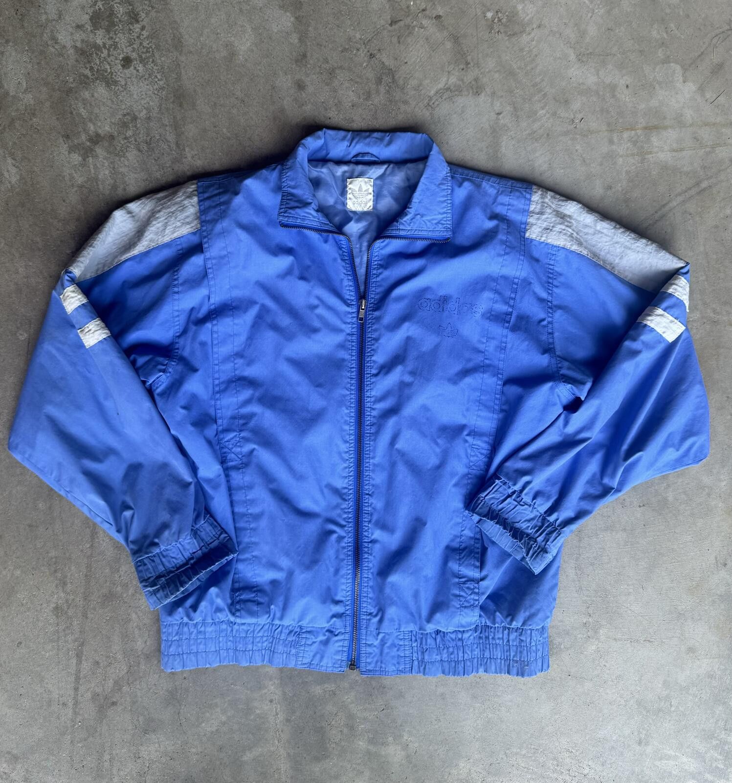 Adidas RARE Vintage 80s Adidas Big Logo Track Jacket Distressed⁠ Size US M / EU 48-50 / 2 - 2 Thumbnail