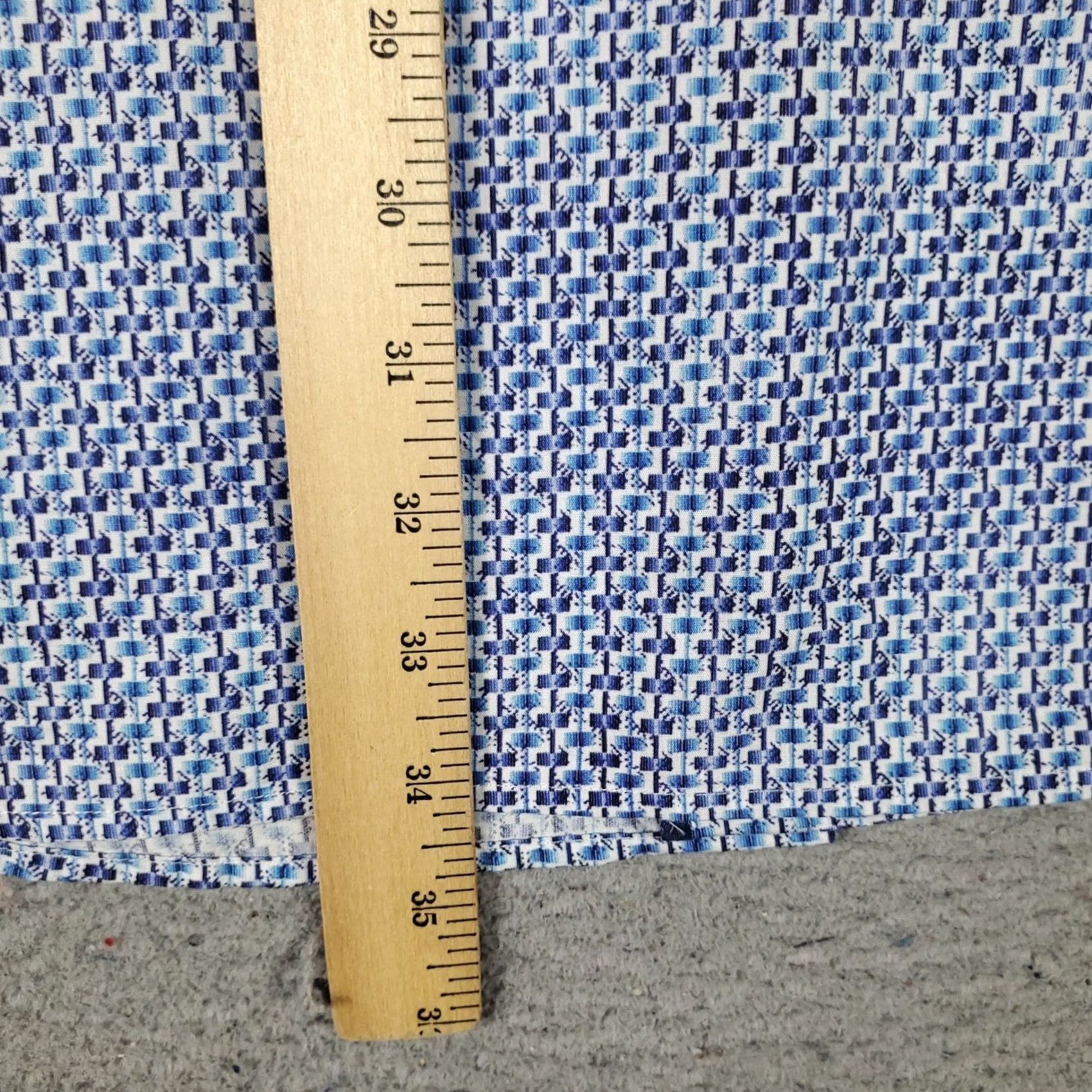 BUGATCHI Bugatchi Uomo Shirt Mens 2XL Blue Plaid Button-Up Long Sleeve Geometric Pattern Casual Formal Workwear Size US XXL / EU 58 / 5 - 4 Thumbnail