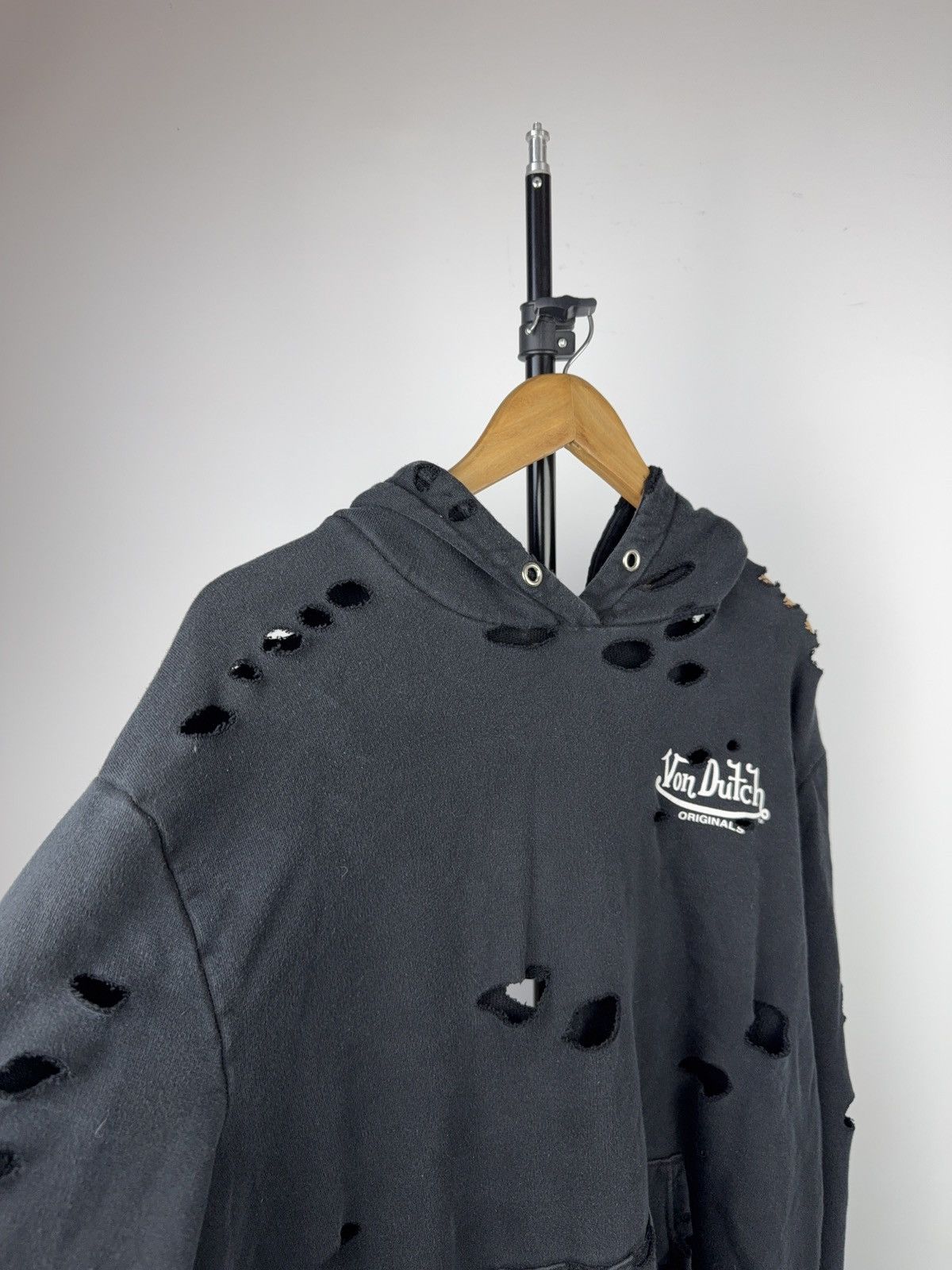 Von Dutch 00s Y2K Von Dutch Distressed Hoodie Y2K Grunge Destroyed Size US L / EU 52-54 / 3 - 3 Thumbnail