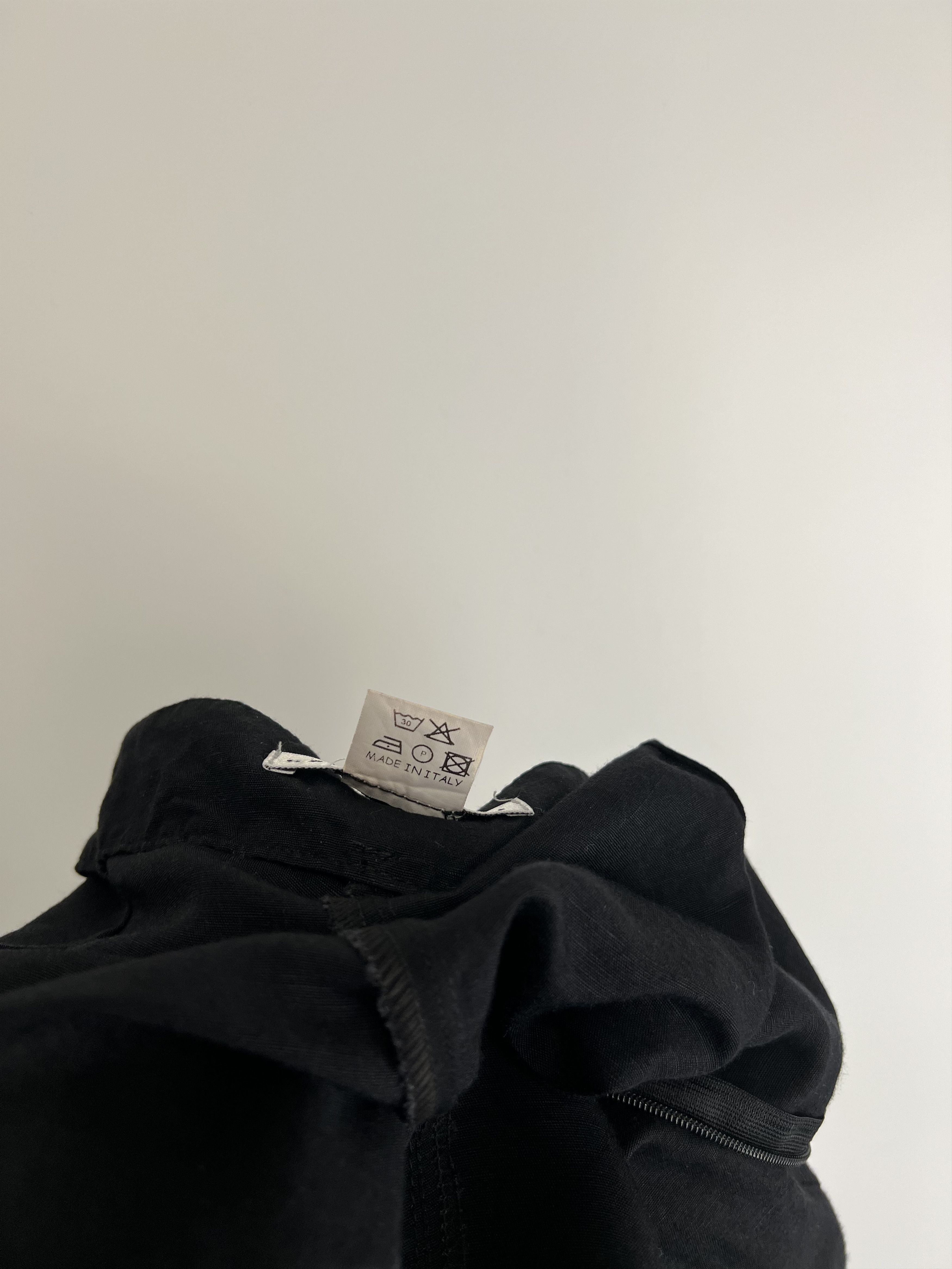 Sarah Pacini Sarah Pacini Black Linen Rayon Trousers Pants Size 2 Size 30" / US 8 / IT 44 - 5 Thumbnail