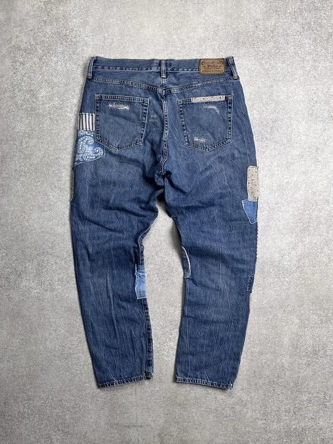 Polo Ralph Lauren × Vintage VINTAGE POLO RALPH LAUREN RLL PATCH WORK DENIM PANTS 29 Size US 29 - 8 Thumbnail
