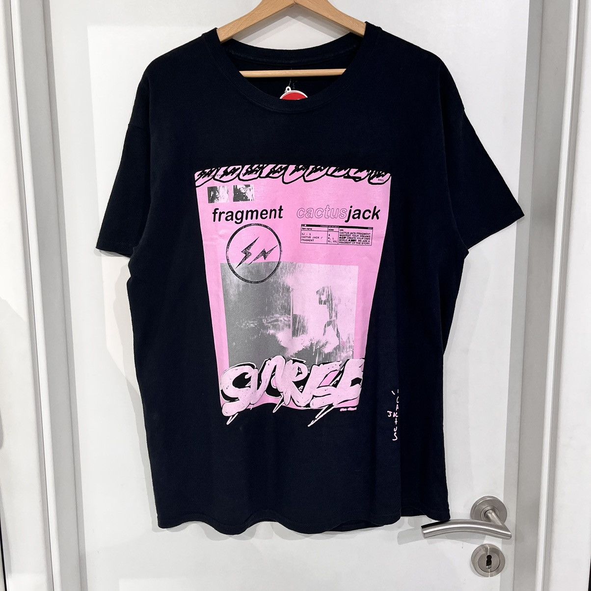 image of Fragment Design x Travis Scott Cactus Jack X Fragment Tee in Black, Men's (Size Medium)