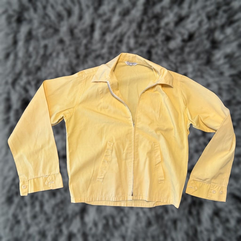 Vintage VINTAGE Dan River Redi Jac Jacket Women’s 12 Yellow Cotton Canvas Short Zip Casual 60’s Womens Size XL / US 12-14 / IT 48-50 - 1 Thumbnail