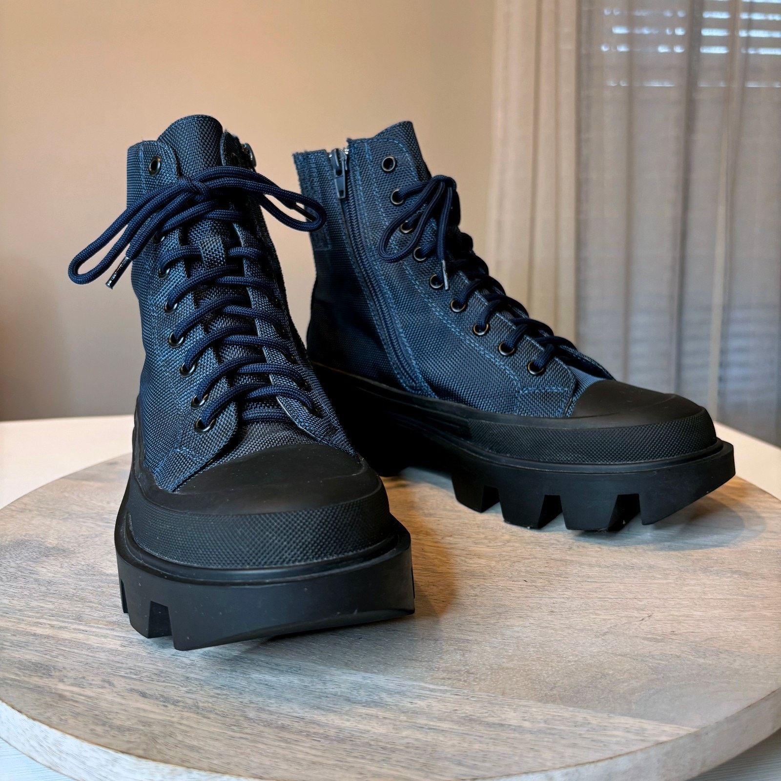 Jeffrey Campbell Jeffrey Campbell Lug Sole Combat Boots Blue Women's Size 7.5 Size US 7.5 / IT 37.5 - 1 Thumbnail