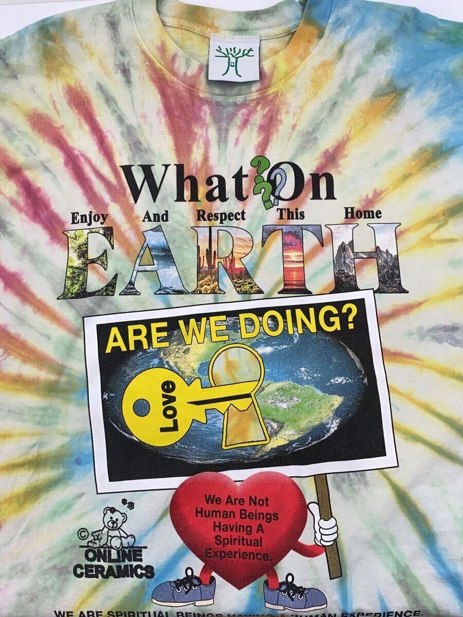 Online Ceramics Tie Dye "WHAT ON EARTH ARE WE DOING?" Tee Size US XL / EU 56 / 4 - 4 Thumbnail