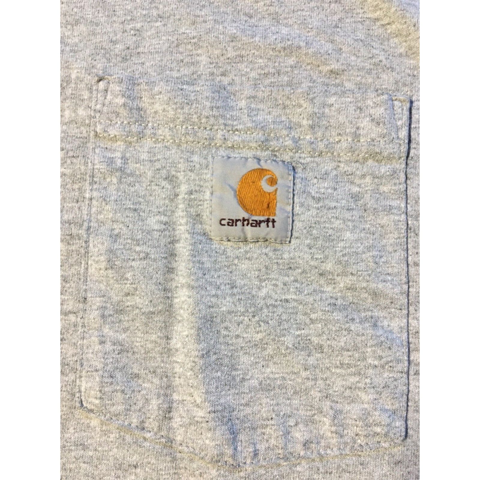 Carhartt VINTAGE Carhartt Shirt XL Gray Long Sleeve Pocket 90s Grunge Punk Surf Motorcycle Biker Distressed Size US XL / EU 56 / 4 - 2 Thumbnail