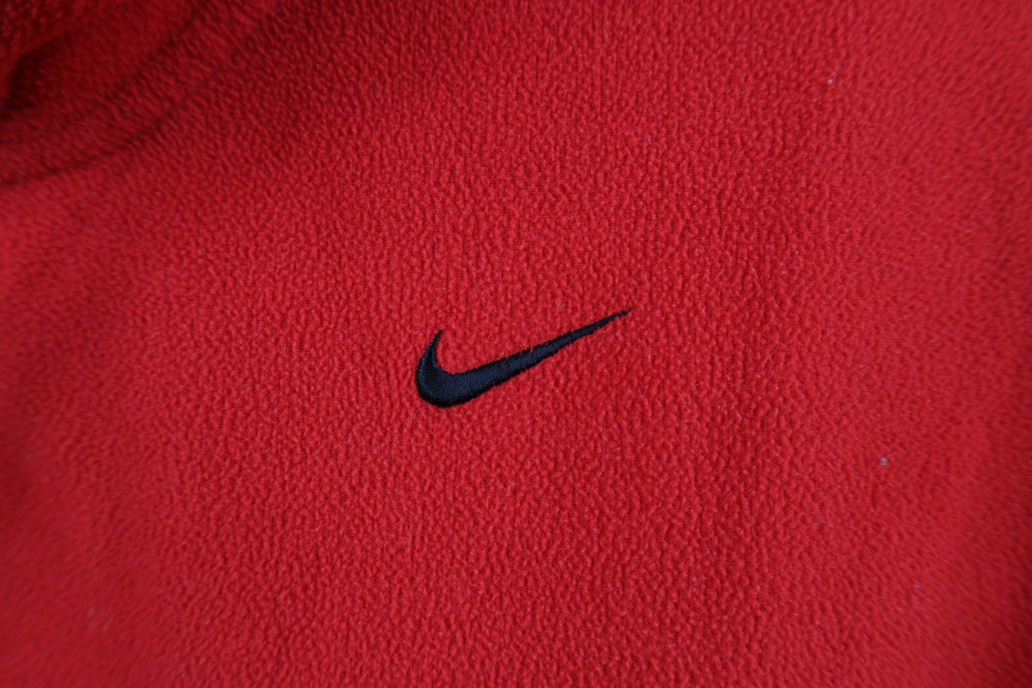 Nike Vintage Y2K Nike Travis Scott Mini Swoosh Fleece Hoodie Red Size US S / EU 44-46 / 1 - 5 Thumbnail