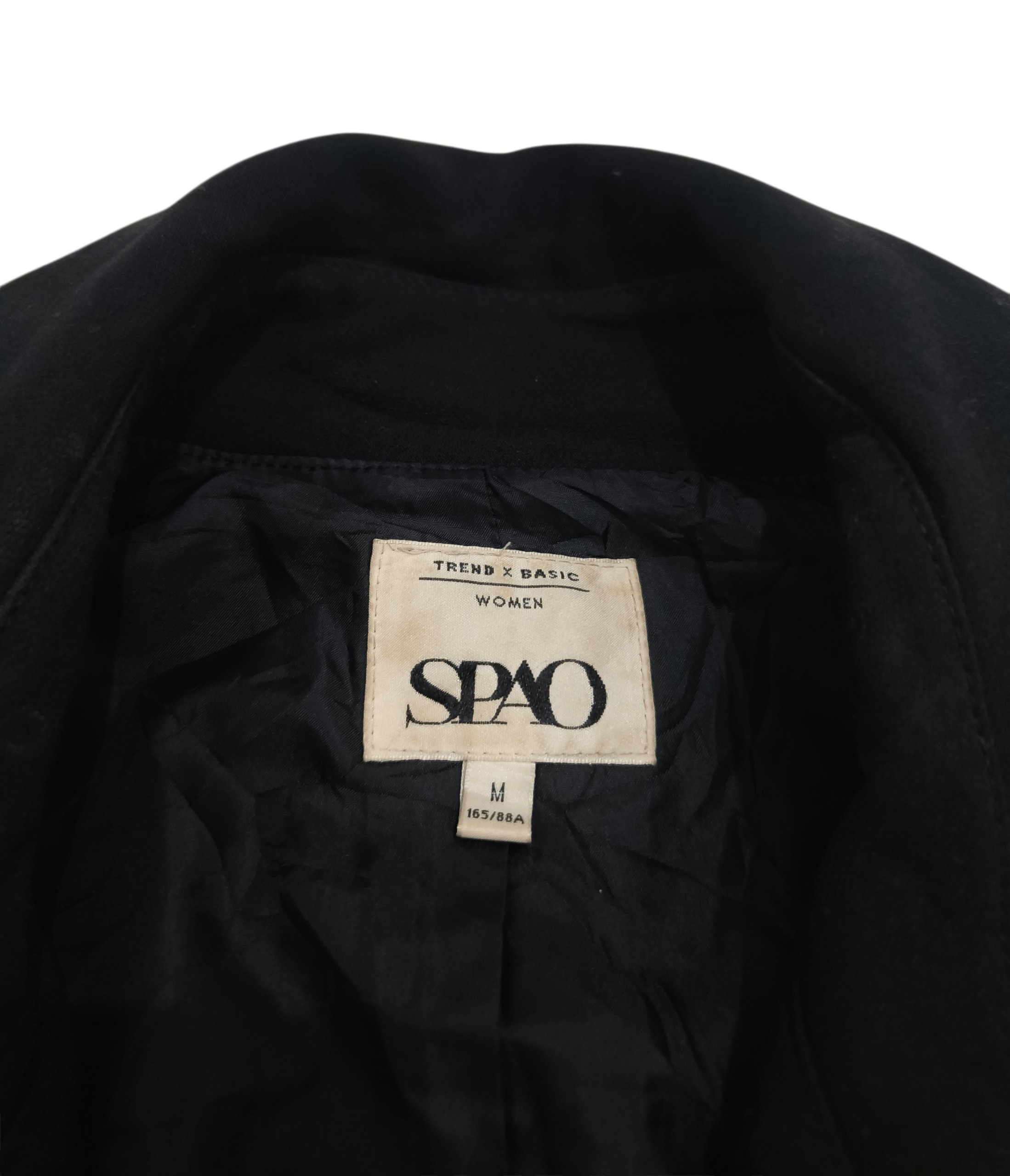 Other SPAO Women's Black Korean Trench Coat / Spy Coat Size M / US 6-8 / IT 42-44 - 6 Thumbnail