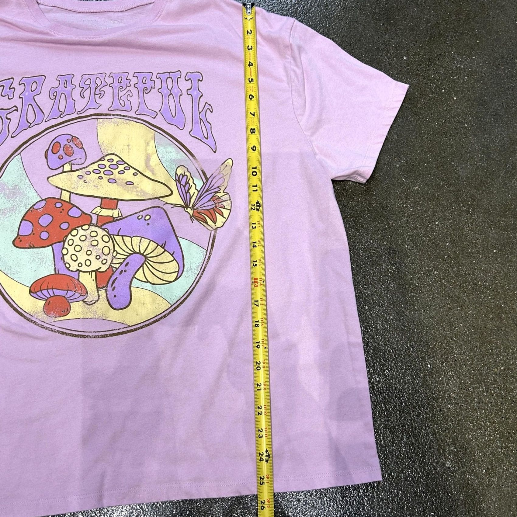 Pinko Compassion Threads Shirt Womens XL Pink Grateful Mushroom Butterfly Graphic T-Shirt Size XL / US 12-14 / IT 48-50 - 4 Thumbnail