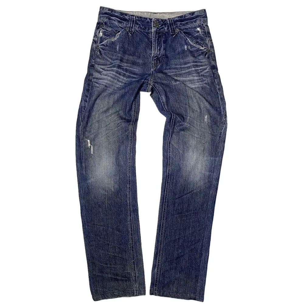 Hysteric Glamour 2000's Hillion Flared Seawash Hirako Stitch Jeans Size US 31 - 1 Thumbnail