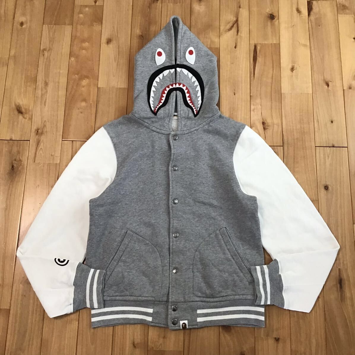 Bape sharke hot varsity jacket small