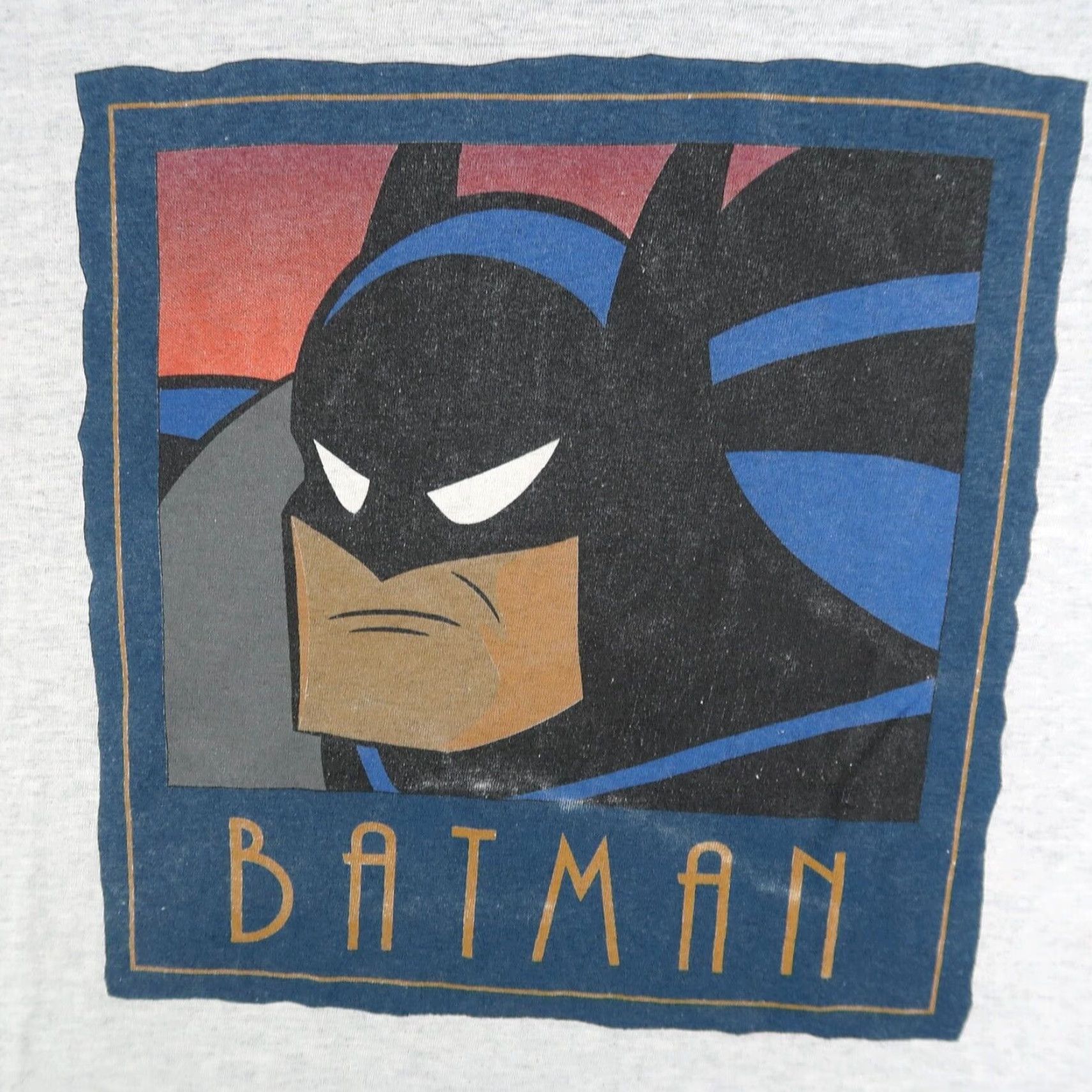Vintage Vintage 90s Batman Animated Series TV Promo T-Shirt XL Men Gray Cotton Short Sleeve Crew Neck Logo 90s Mens Size US XL / EU 56 / 4 - 3 Thumbnail